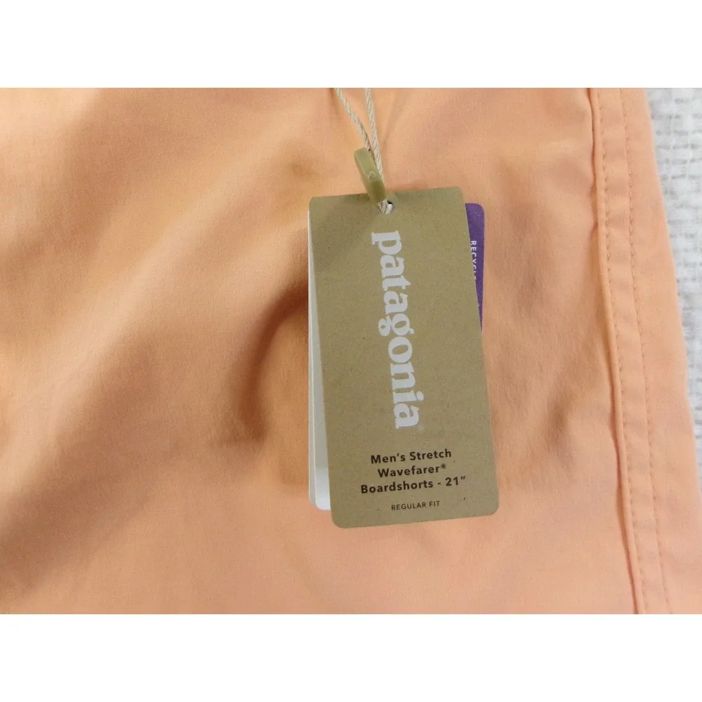 NWT‎ Patagonia Mens 31 Stretch Wavefarer Boardshorts Peach Sherbet 86543 SP19